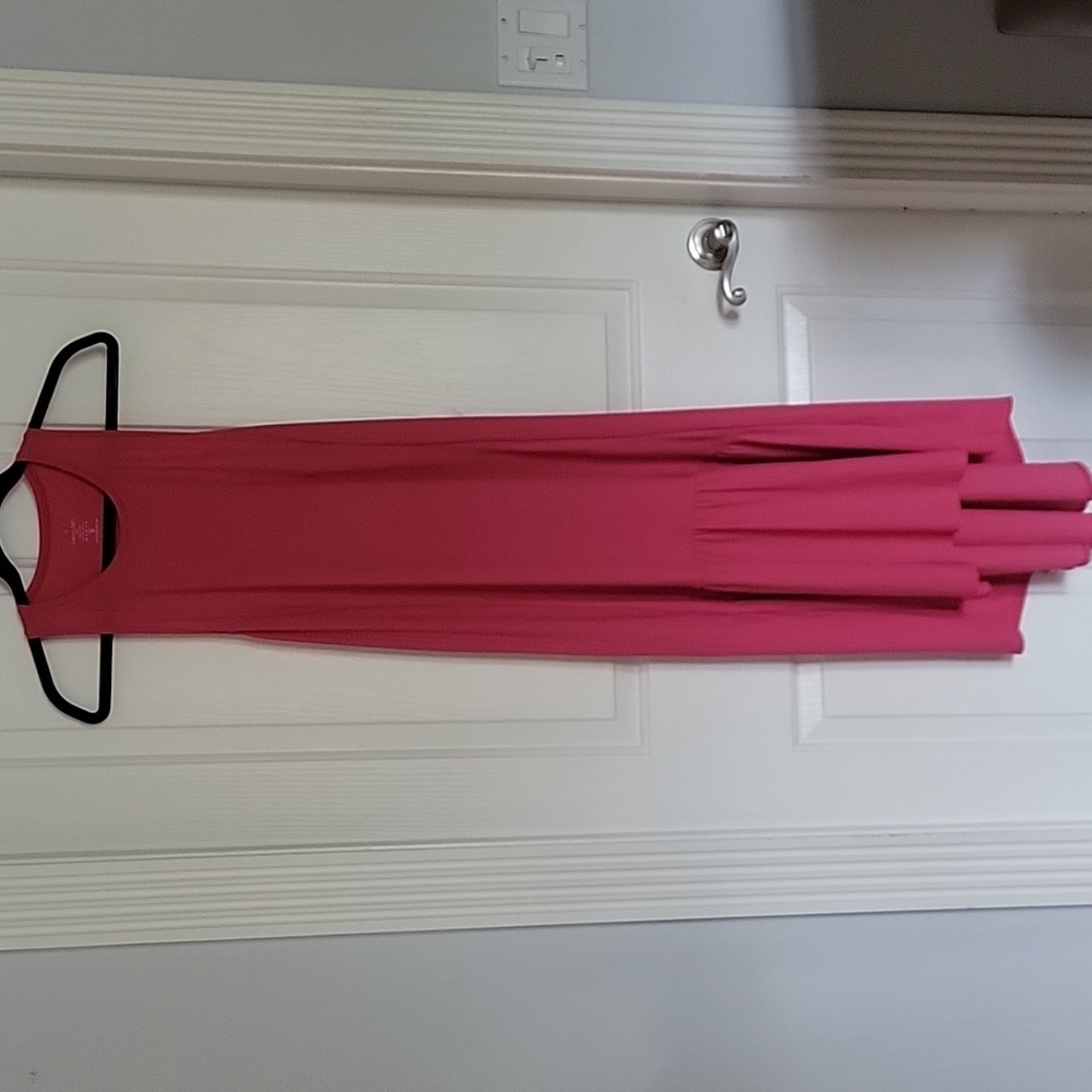Anthropologie Sweaty Betty Pink Racerback Midi Maxi Dress Size Small S